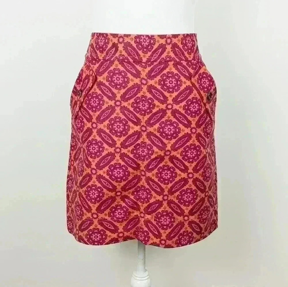 Ann Taylor Pink and Orange Summer Skirt - Picture 1 of 8